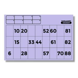 Feuilles loto 500 violet recto – carton loto association