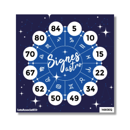 Loto Signes Astro | 255 cartons à 12 numéros