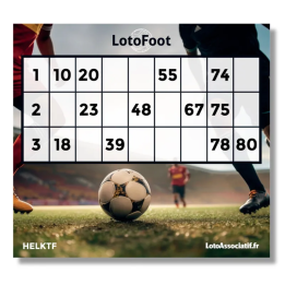 Loto Foot | 252 cartons à 15 numéros