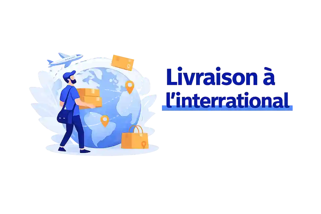 Illustration livraison internationale de produits loto et bingo