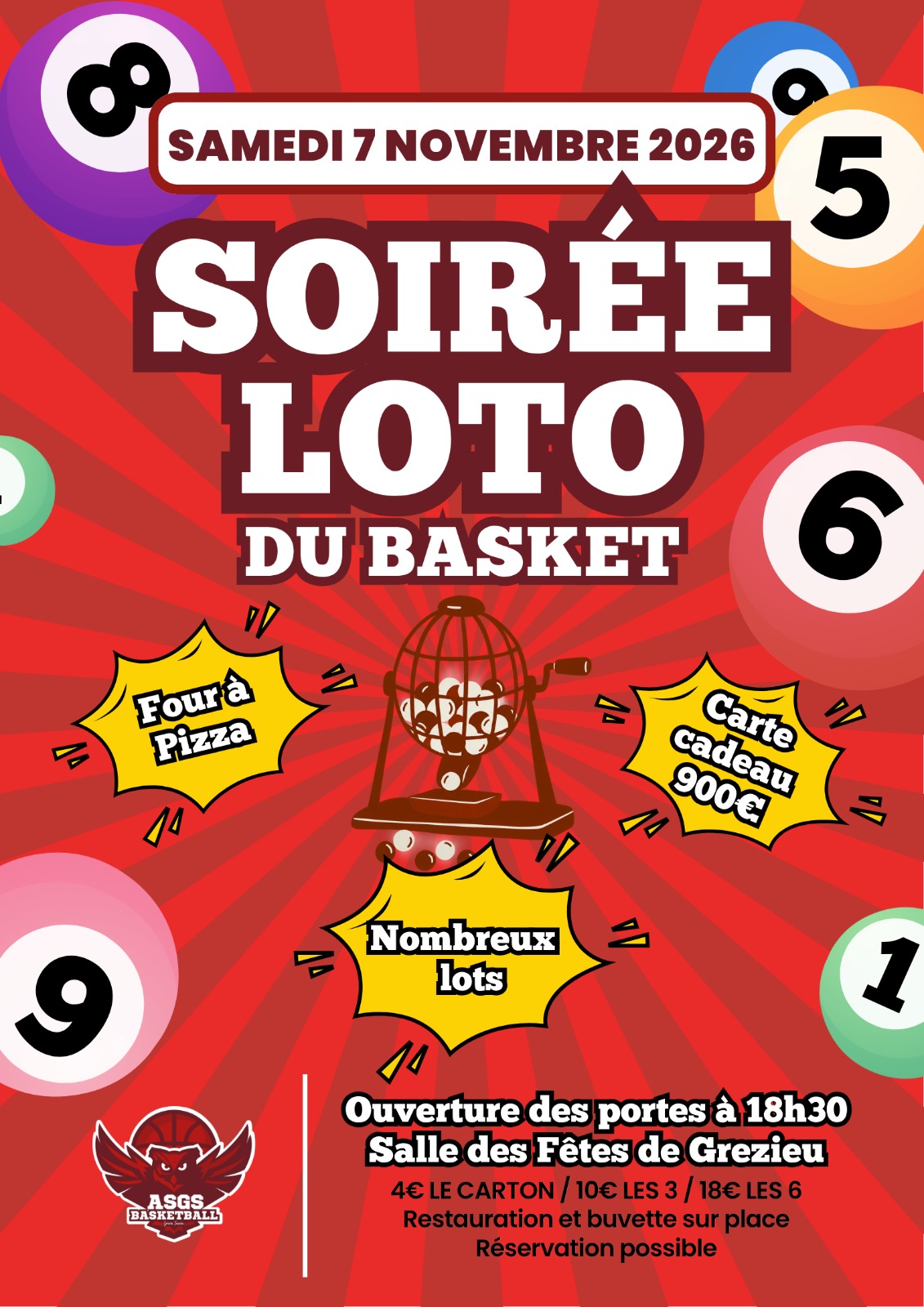 Loto ASGS Basket — loto associatif à Grézieu-la-Varenne