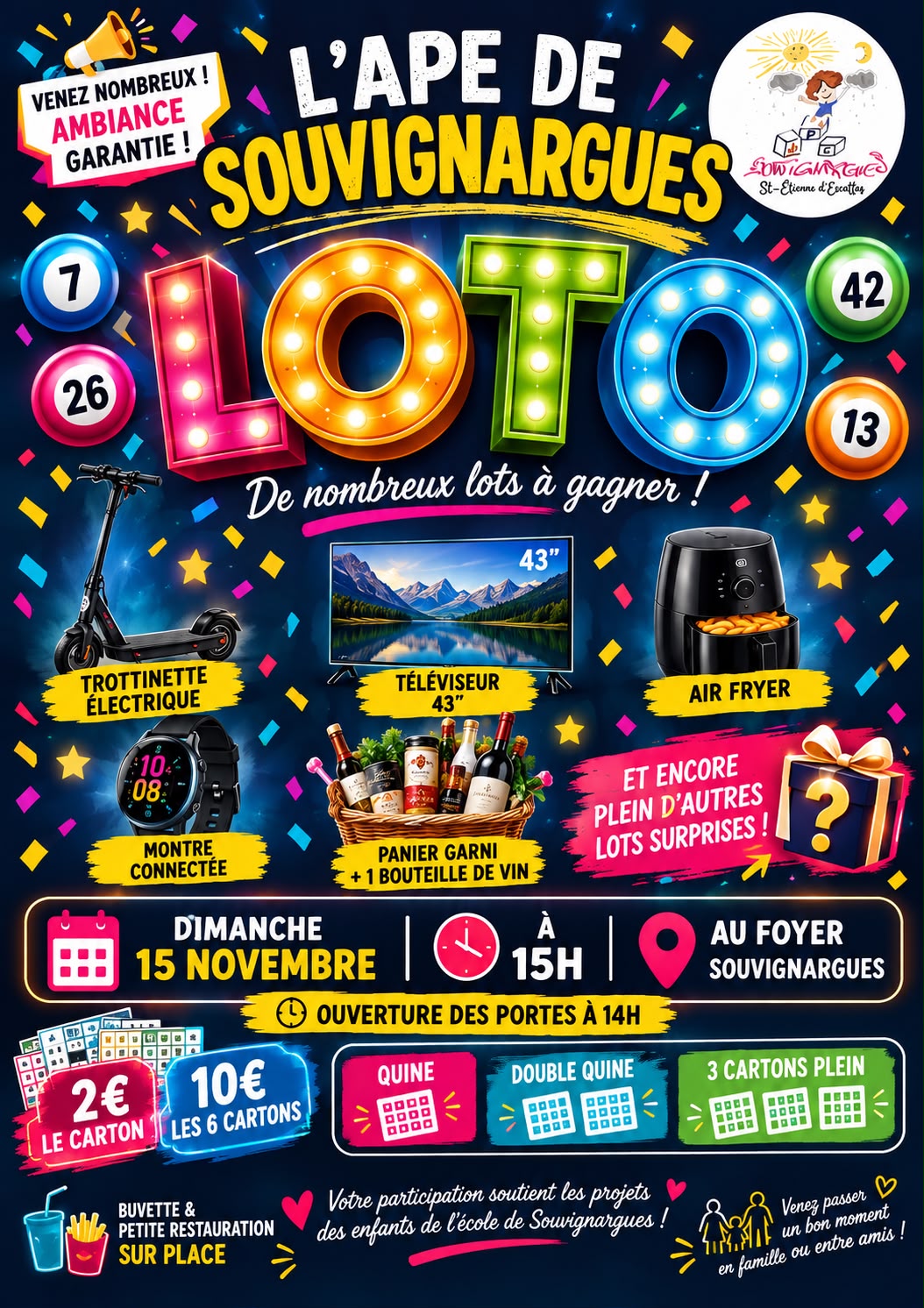 Loto de l'APE — loto associatif à Souvignargues