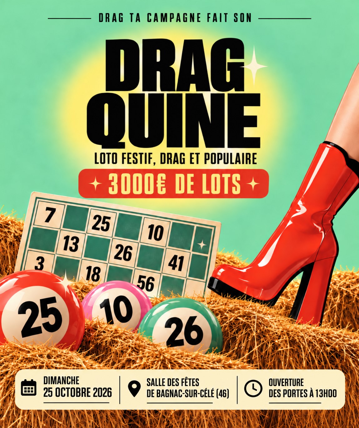 DRAGQUINE — loto associatif à Bagnac-sur-Célé