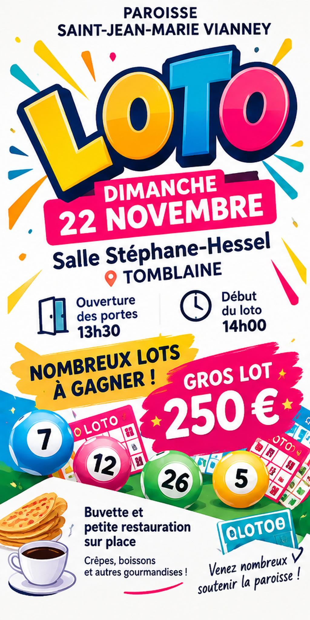 Loto paroissiale — loto associatif à Tomblaine