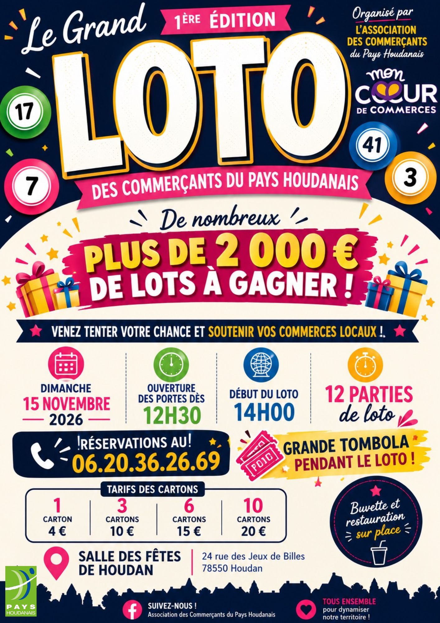 Grand Loto des commerçants du pays Houdanais — loto associatif à Houdan