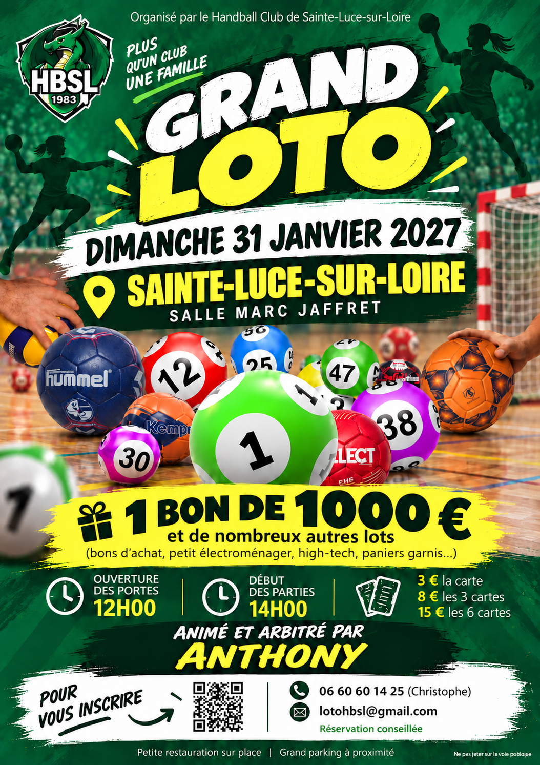 Grand loto du club de handball de Sainte-Luce-sur-Loire — loto associatif à Sainte-Luce-sur-Loire